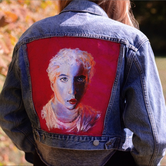 Painted Original Levi’s Denim Jacket w/ Tags - Picture 5 of 7